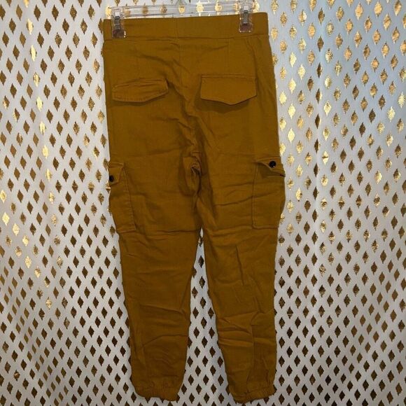 2 pants black skinny leggings yellow cargo pants bundle set size M - Picture 5 of 7